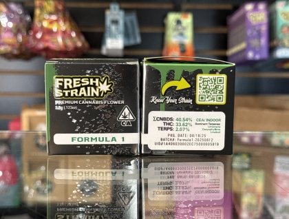 Ganjery Fresh Strains Formula One 3.5g Indoor Flower